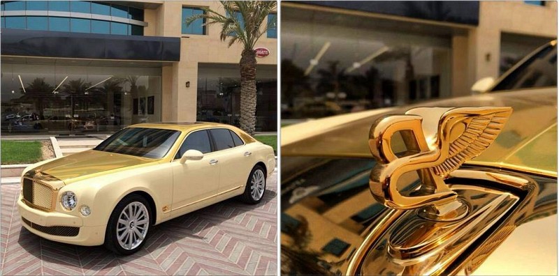 Спецзаказ — золотой Bentley Mulssane 